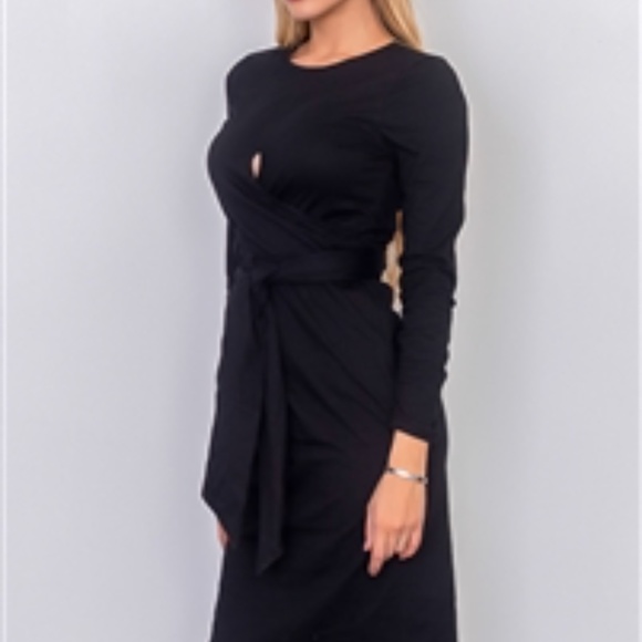 KNOT JERSEY MIDI DRESS - Picture 2 of 7